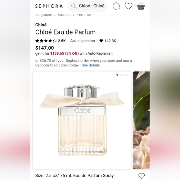 NEW! Chloe Eau de Parfum, 2.5oz - Picture 10 of 10